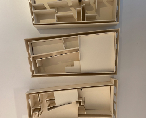 Praktikum bei FV2 Architektur Bau Modell Einfamilienhaus offen