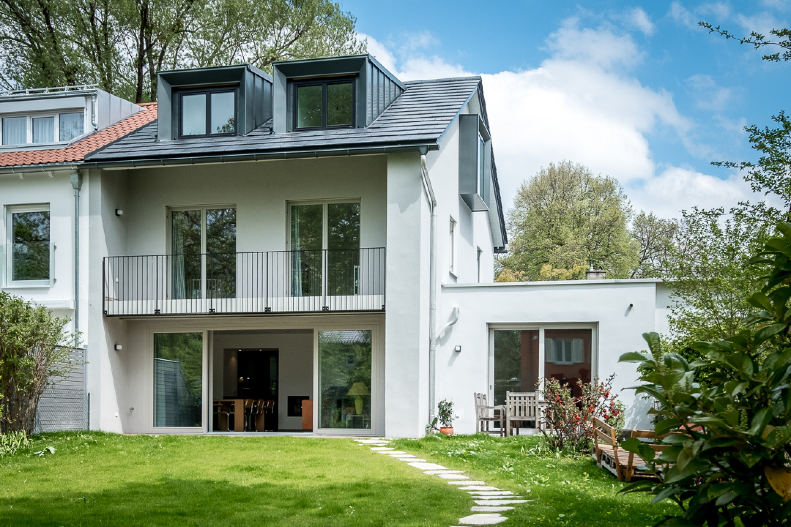 Kernsanierung, Reihenhaus, natürliche Materialien