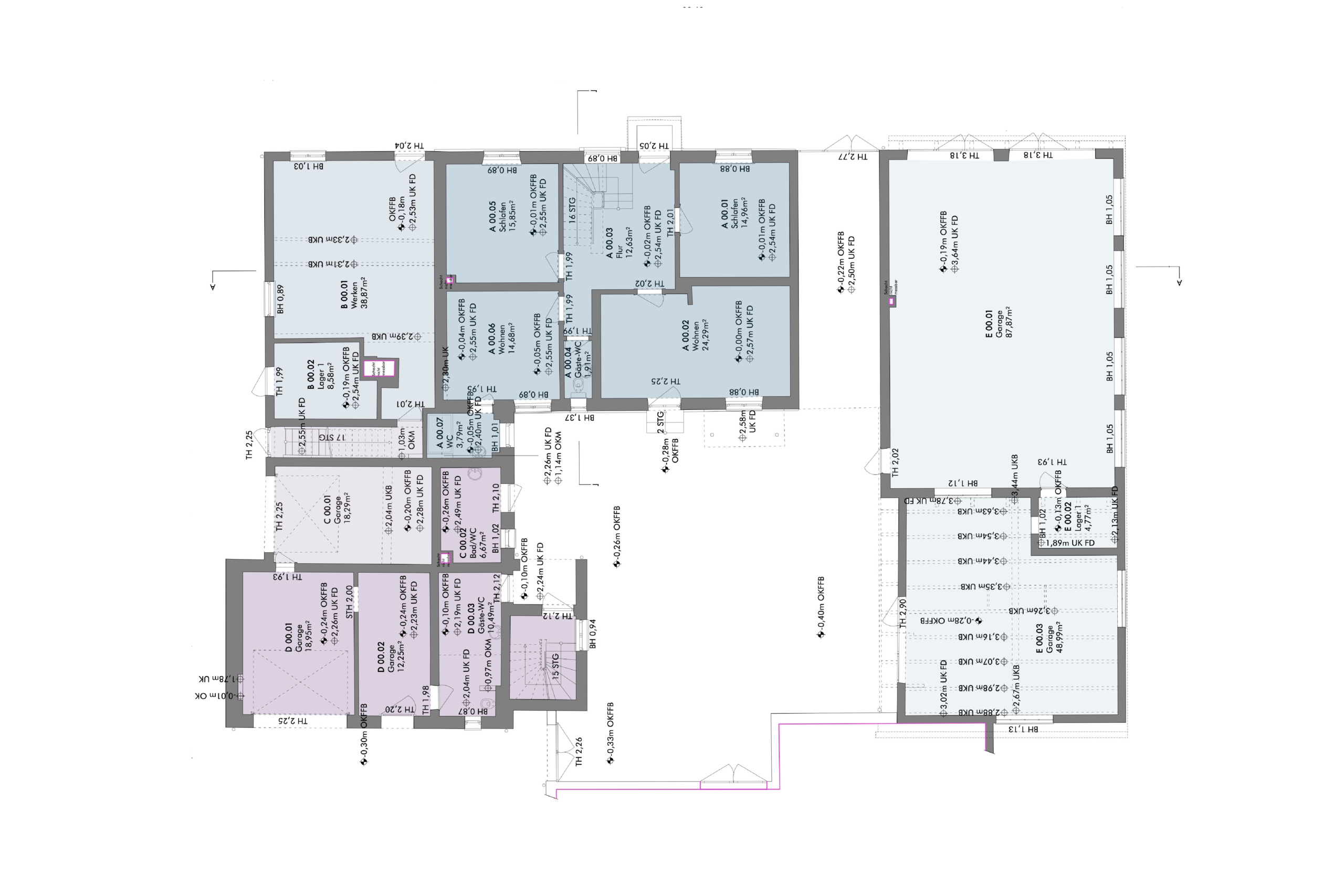 Wohnkonzept, Holzbauweise, Hof